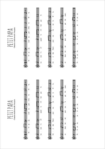 Petit papa Partition gratuite